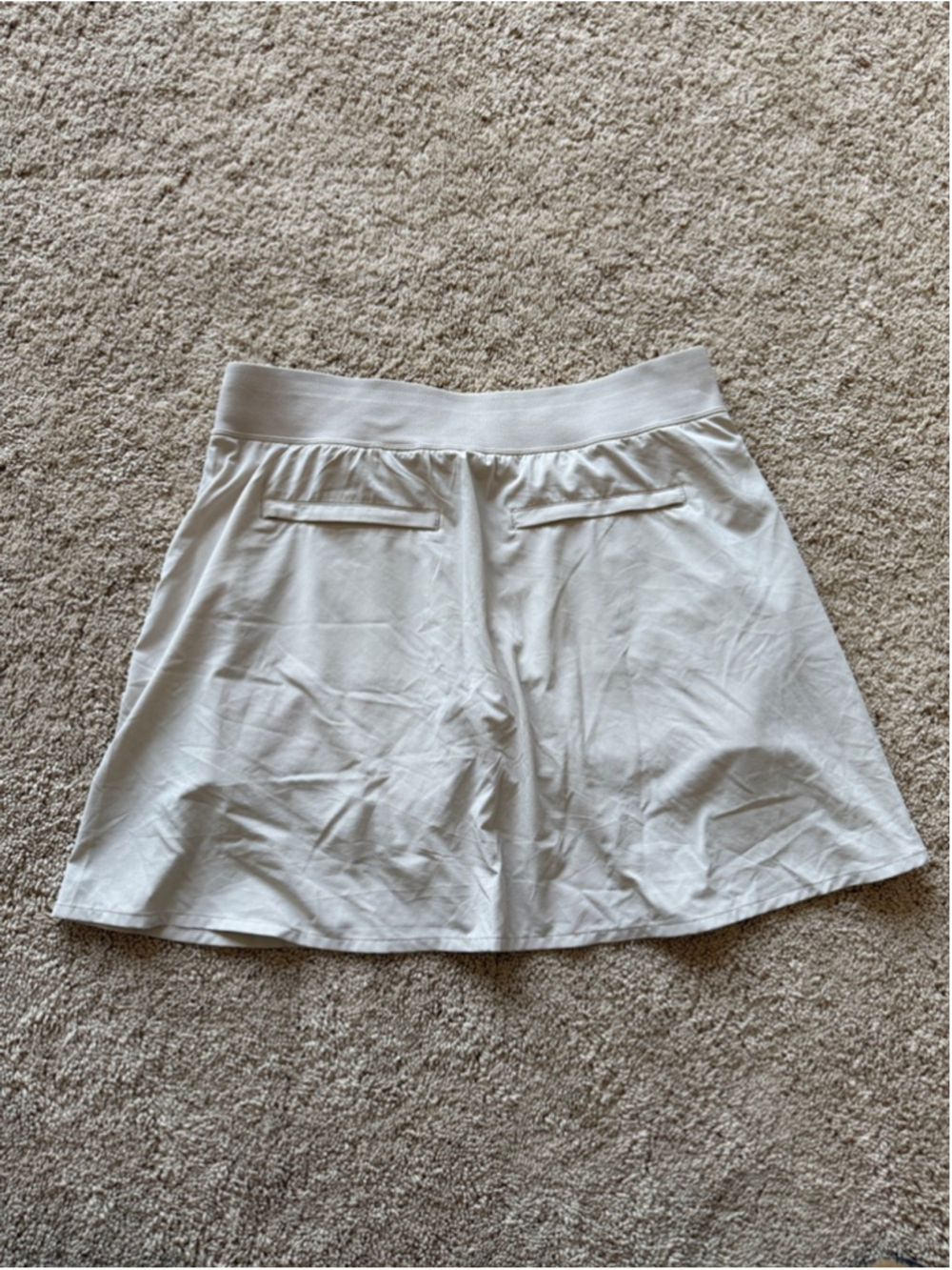 Athleta Brooklyn Heights Skort Khaki Tan Size 10 Zipper Pockets EUC - Picture 2 of 2